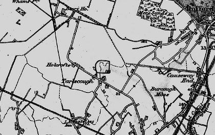 Old map of Burscough Moss in 1896