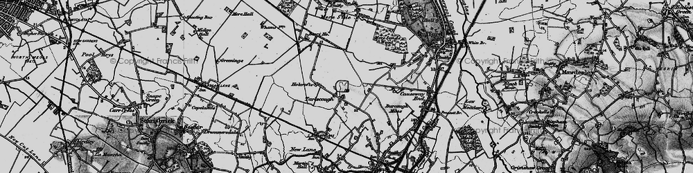 Old map of Tarlscough in 1896
