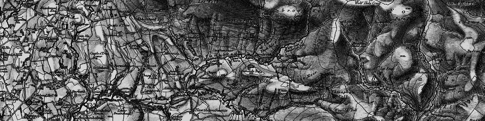 Old map of White Side of Tarnbrook Fell in 1898