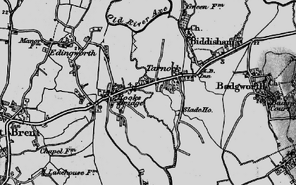 Old map of Tarnock in 1898