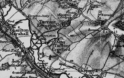Old map of Tarrant Crawford in 1895