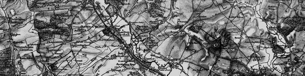 Old map of Tarrant Crawford in 1895