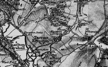 Old map of Tarrant Keyneston in 1895