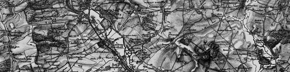 Old map of Buzbury Rings in 1895