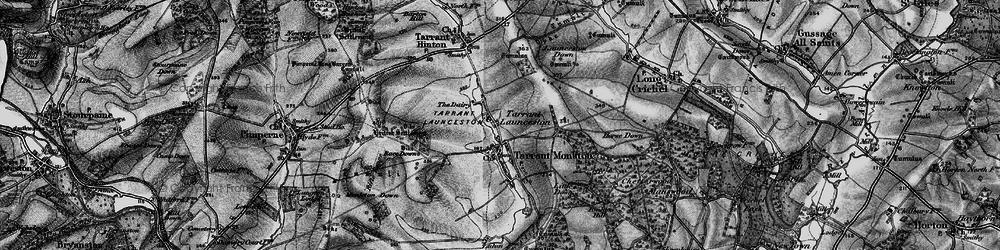 Old map of Launceston Down in 1895