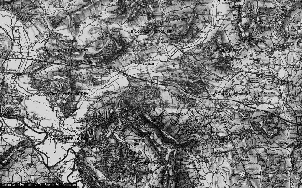 Old Map of Tarrington, 1898 in 1898