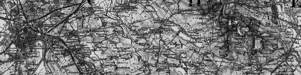Old map of Tarvin in 1896
