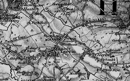 Old map of Tarvin Sands in 1896