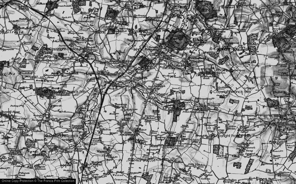 Old Map of Tasburgh, 1898 in 1898