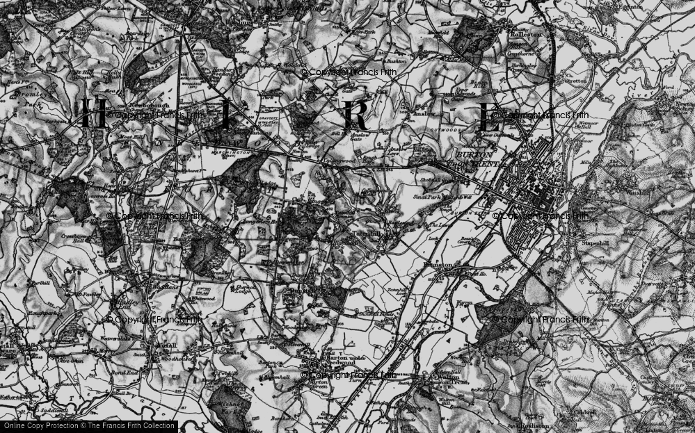 Old Map of Tatenhill Common, 1898 in 1898