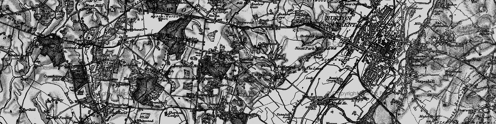 Old map of Tatenhill Common in 1898