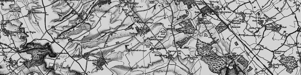 Old map of Tathwell in 1899