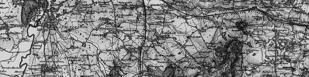 Old map of Tattenhall in 1897