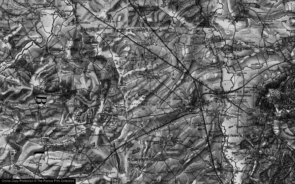 Old Map of Historic Map covering Snelshall West in 1896