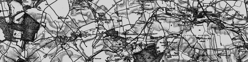 Old map of Tatterford in 1898
