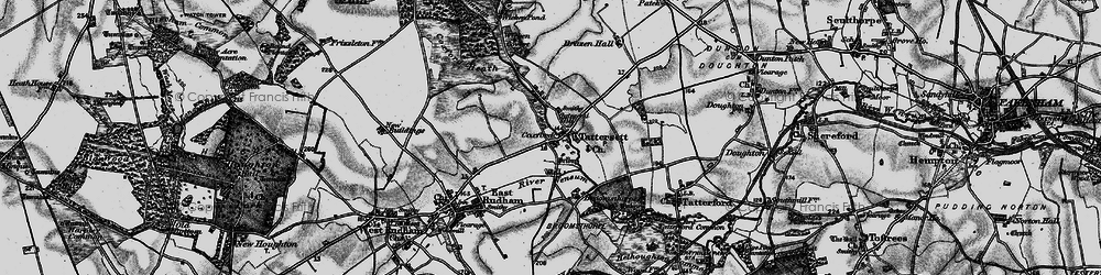 Old map of Tattersett in 1898