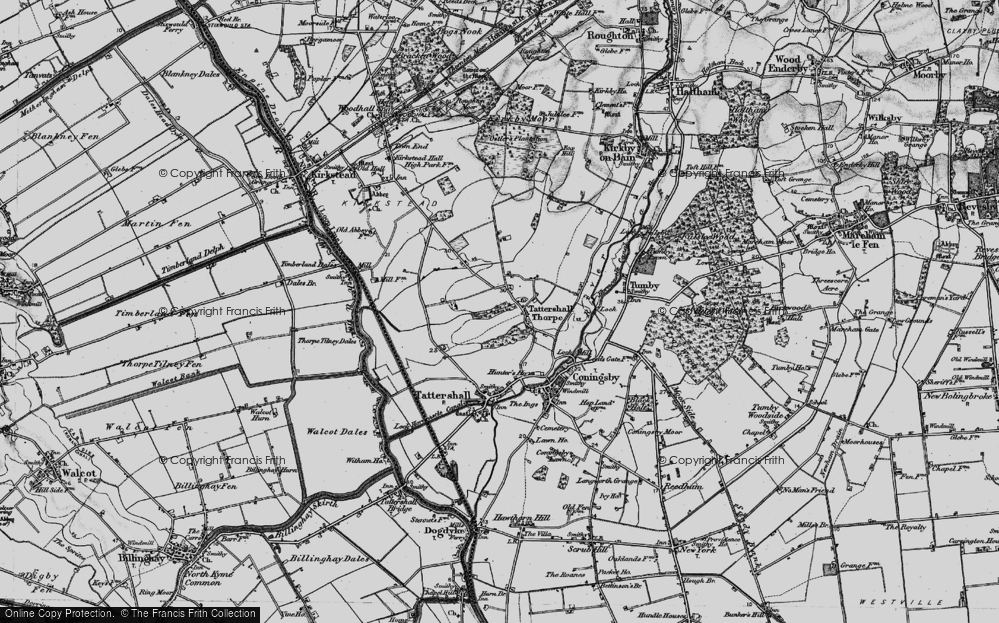 Old Map of Tattershall Thorpe, 1899 in 1899