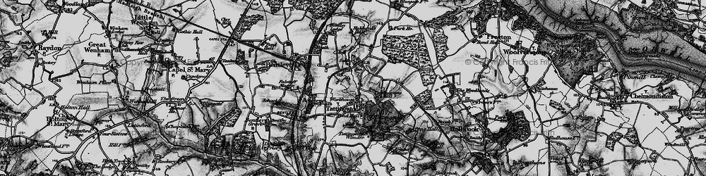 Old map of Tattingstone in 1896