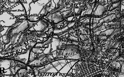 Old map of Taunton in 1896