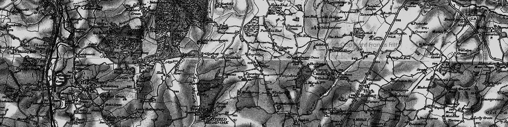 Old map of Braintris in 1896