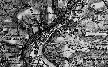 Old map of Tavistock in 1896
