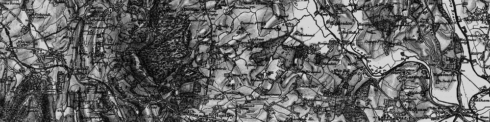 Old map of Taynton in 1896