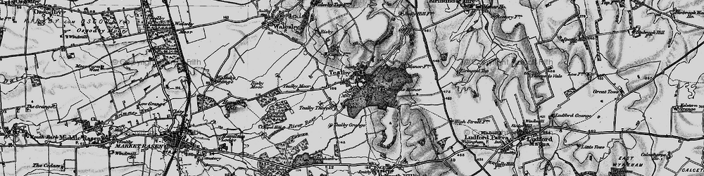 Old map of Tealby in 1899