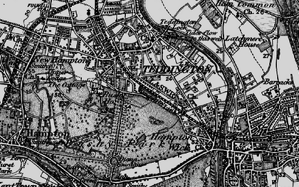 Old map of Teddington in 1896