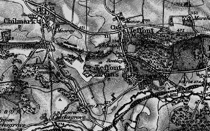Old map of Teffont Evias in 1895