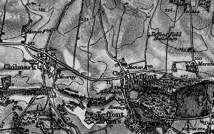 Old map of Teffont Magna in 1895