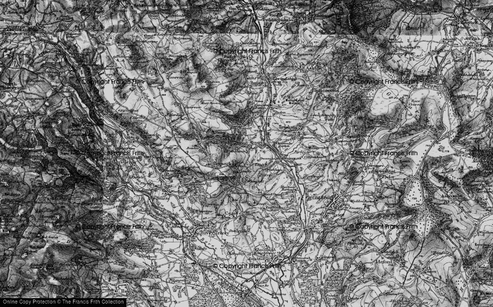 Old Map of Teign Village, 1898 in 1898