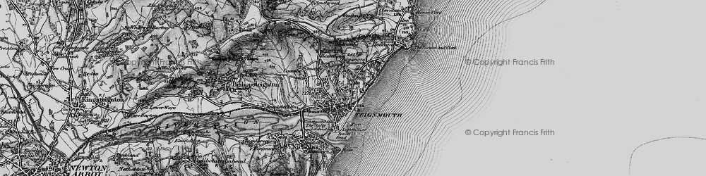 Old map of Teignmouth in 1898
