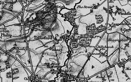 Old map of Tellisford in 1898