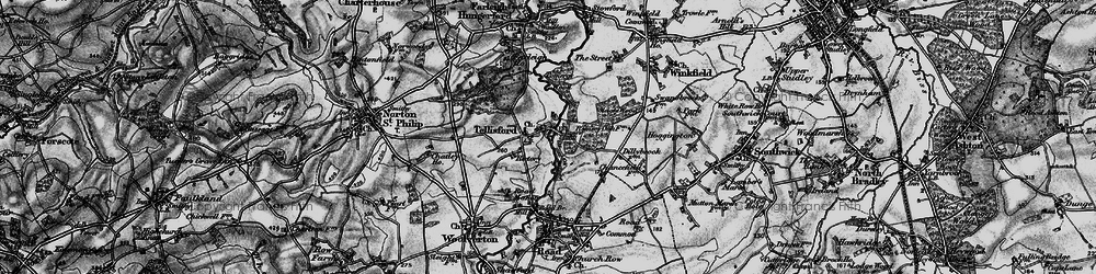 Old map of Tellisford in 1898