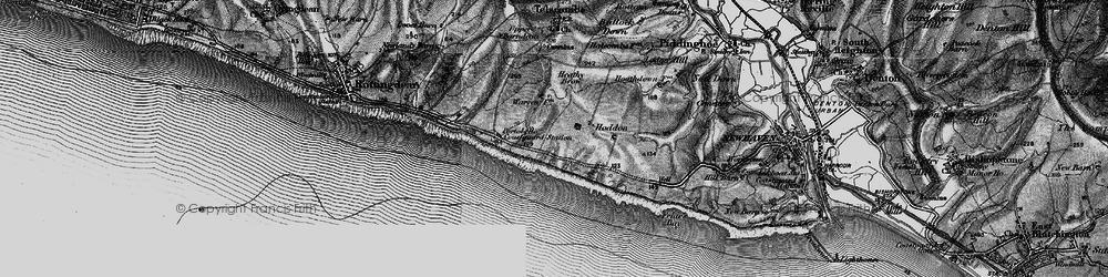 Old map of Telscombe Cliffs in 1895