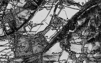 Old map of Temple in 1895