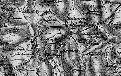 Old map of Blacktor Downs in 1895