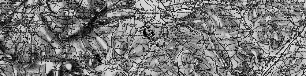 Old map of Berthele in 1898