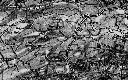 Old map of Bryngwynne Uchaf in 1898