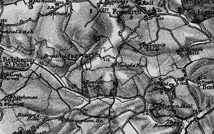 Old map of Temple End in 1895