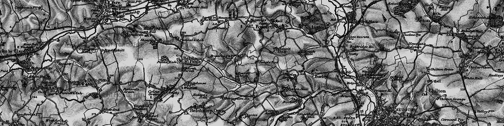 Old map of Bevingdon Ho in 1895