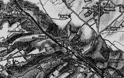 Old map of Temple Ewell in 1895