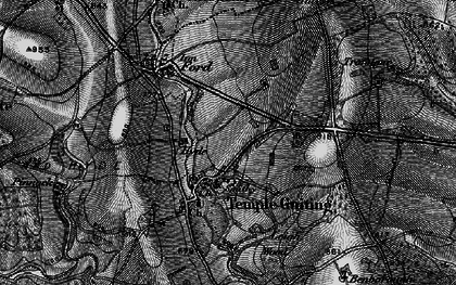 Old map of Temple Guiting in 1896
