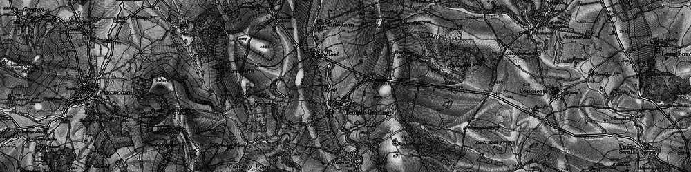 Old map of Temple Guiting in 1896
