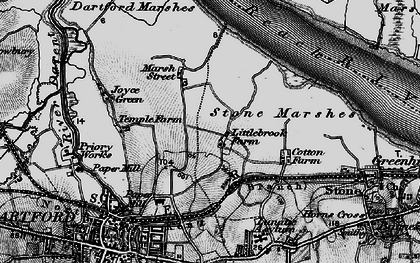 Old map of Temple Hill in 1896