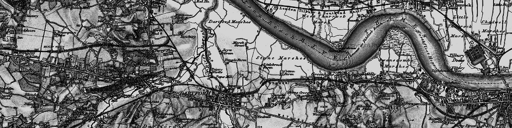Old map of Temple Hill in 1896
