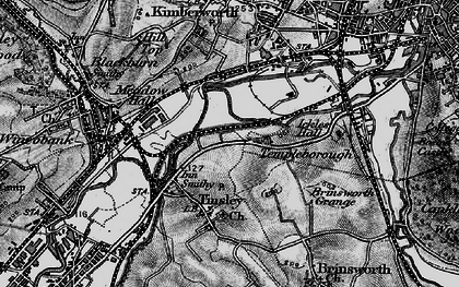Old map of Templeborough in 1896