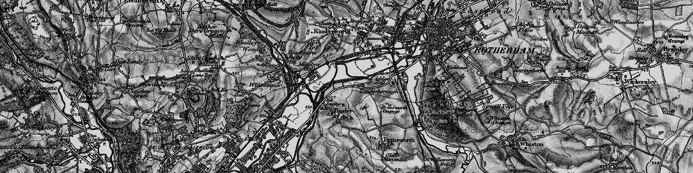 Old map of Templeborough in 1896