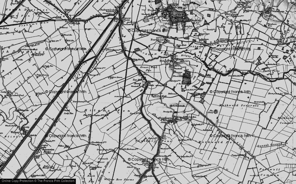 Old Map of Ten Mile Bank, 1898 in 1898