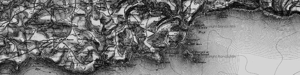 Old map of Tencreek in 1896